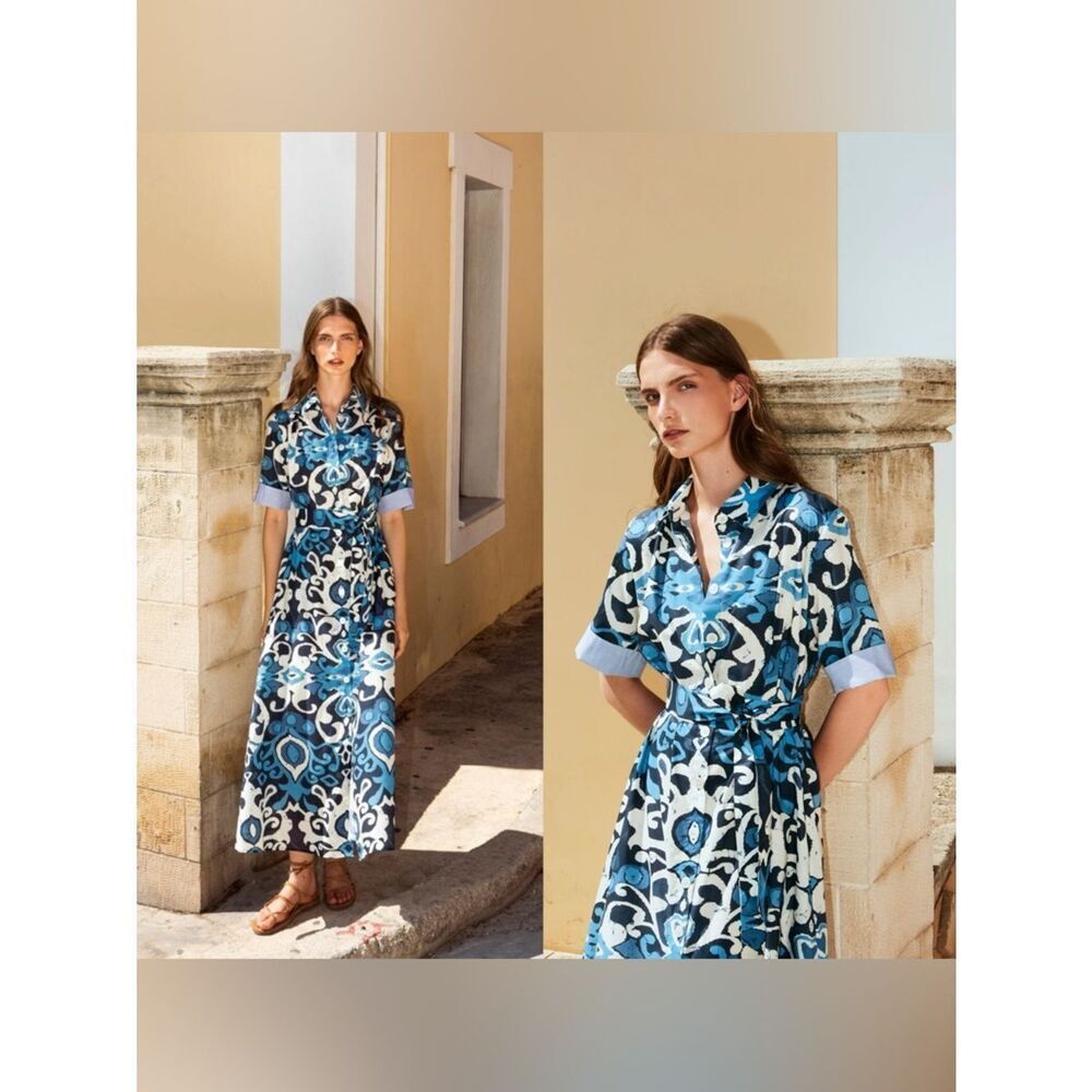 NWT EVI GRINTELA Valerie Midi Short sleeve dress